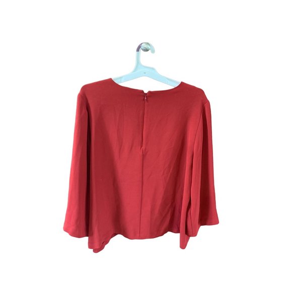 Chicos Womens Size 3 XL 3/4 Sleeve Blouse Rust Shirt Top Button Sleeve Detail Ba - Picture 4 of 4